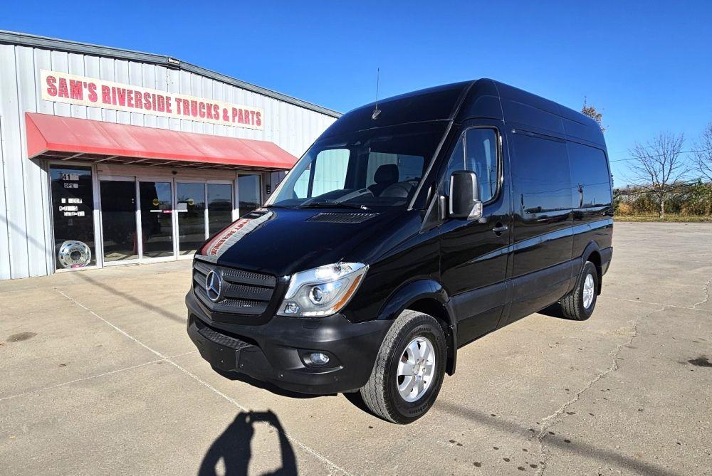 Blue Mercedes Sprinter delivery van